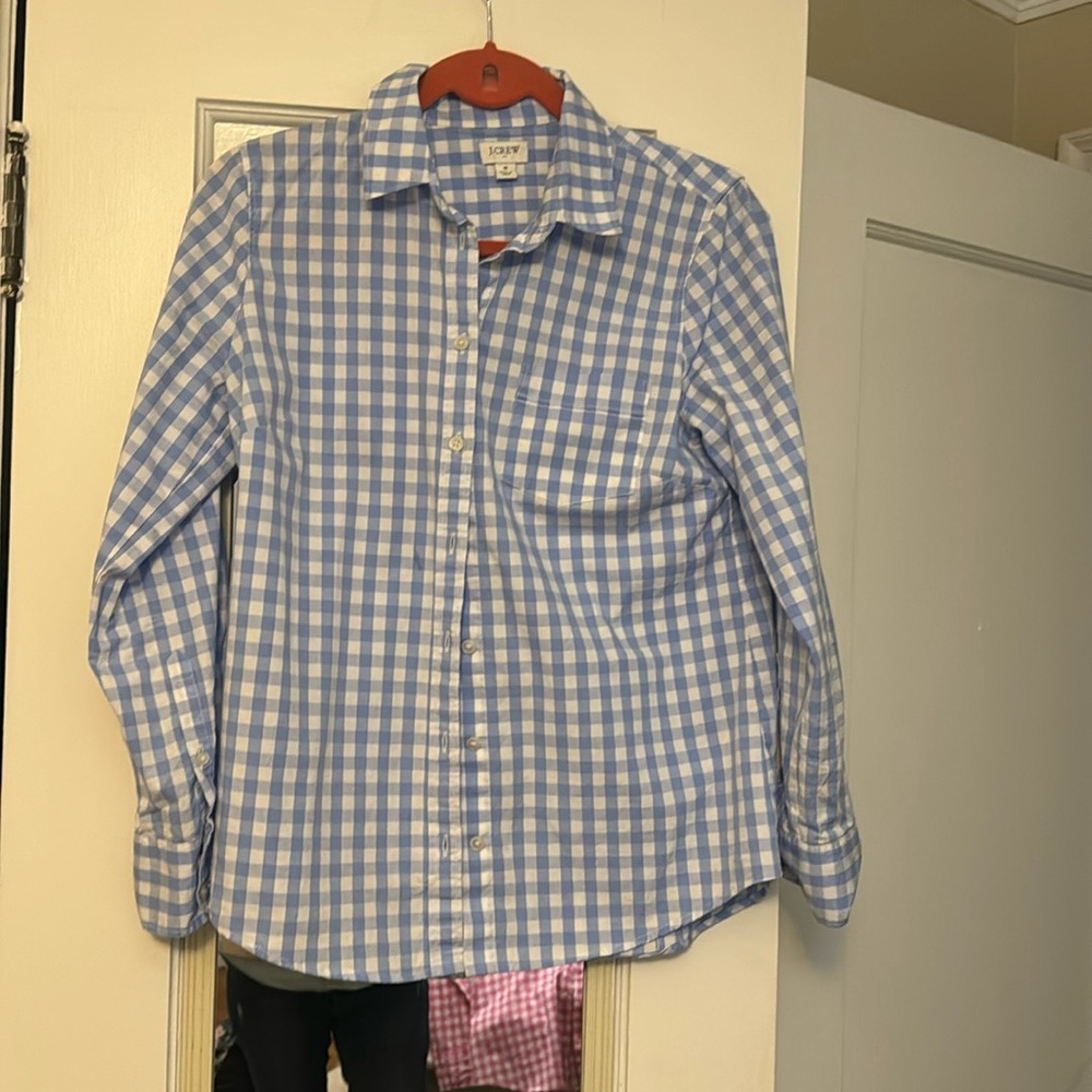 One pocket 💯cotton long sleeve jcrew blouse